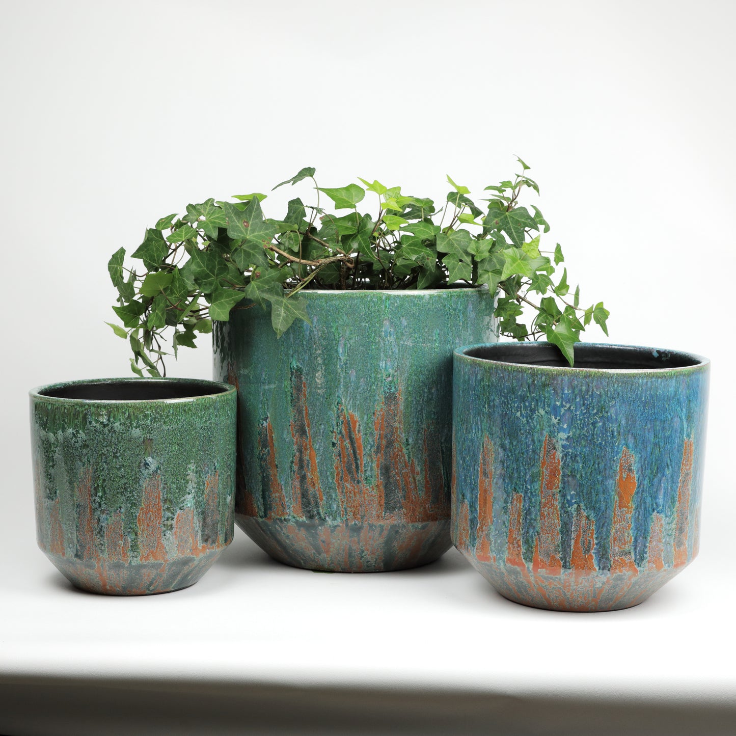 Forest Green Tapered Pot Small