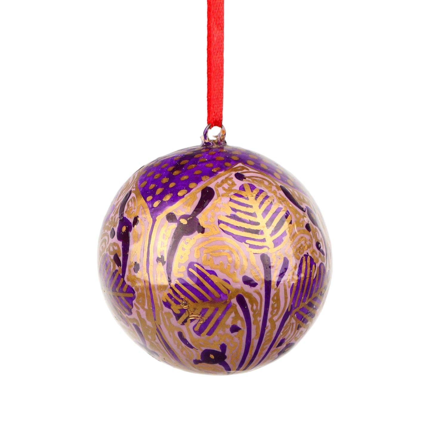 Violet Floral Bauble