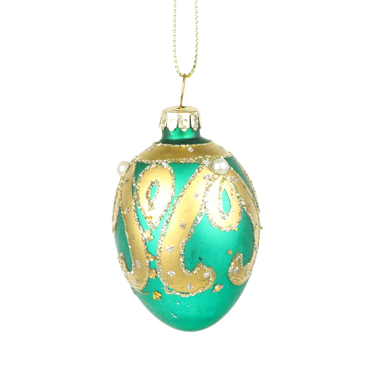 Teal Gilded Egg