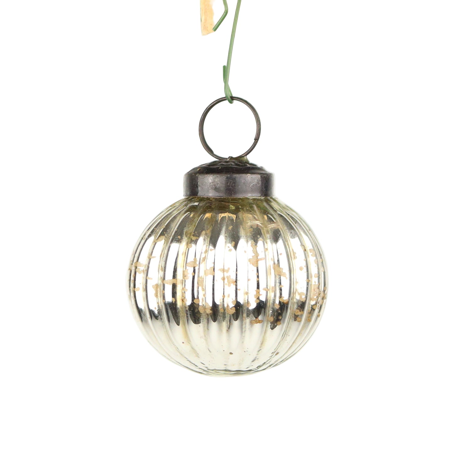 Argent Ribbed Sphere