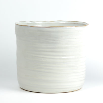 Ivory Wavy Planter