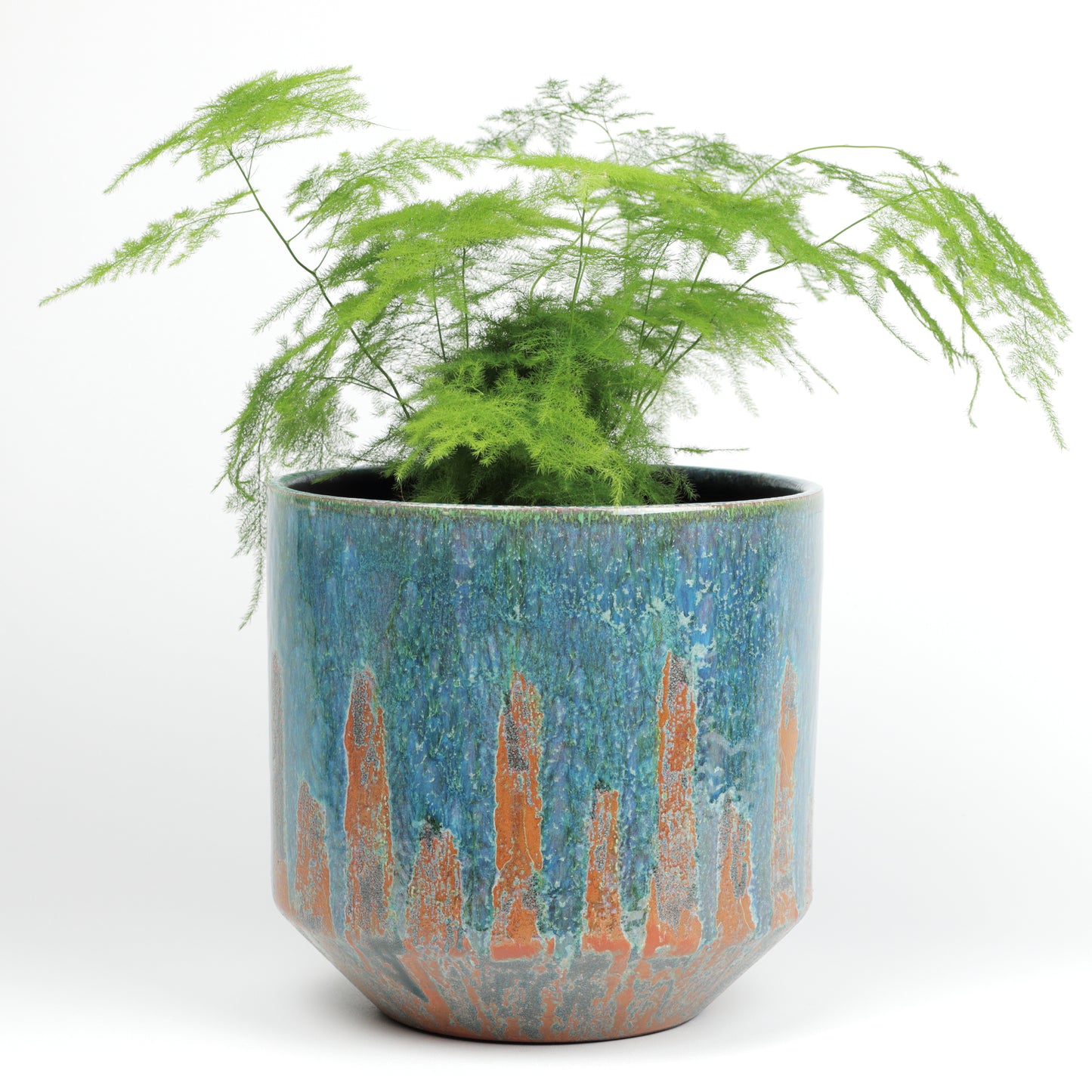 Teal Tapered Pot Medium