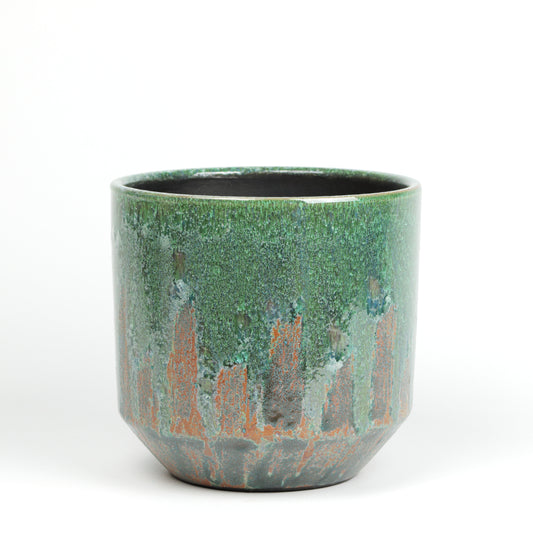 Forest Green Tapered Pot Small