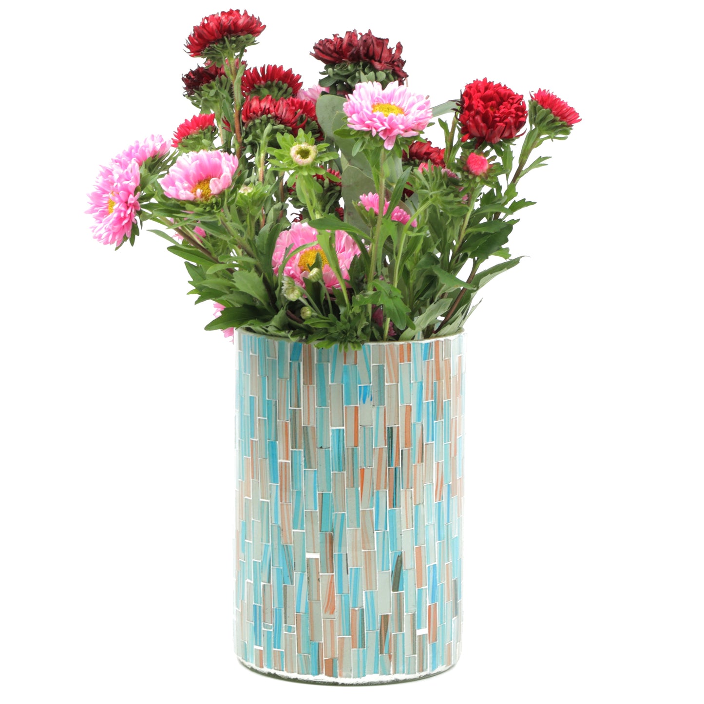 Cerulean Mosaic Cylinder