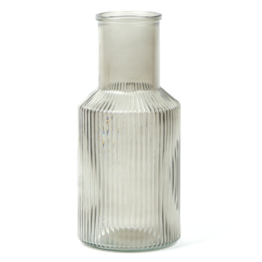 Smoky Ribbed Bottle